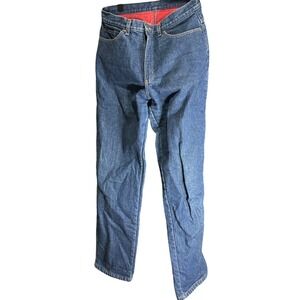 LL Bean Double L Relaxed Fit Flannel‎ Lined Denim Jeans Women 10 M T